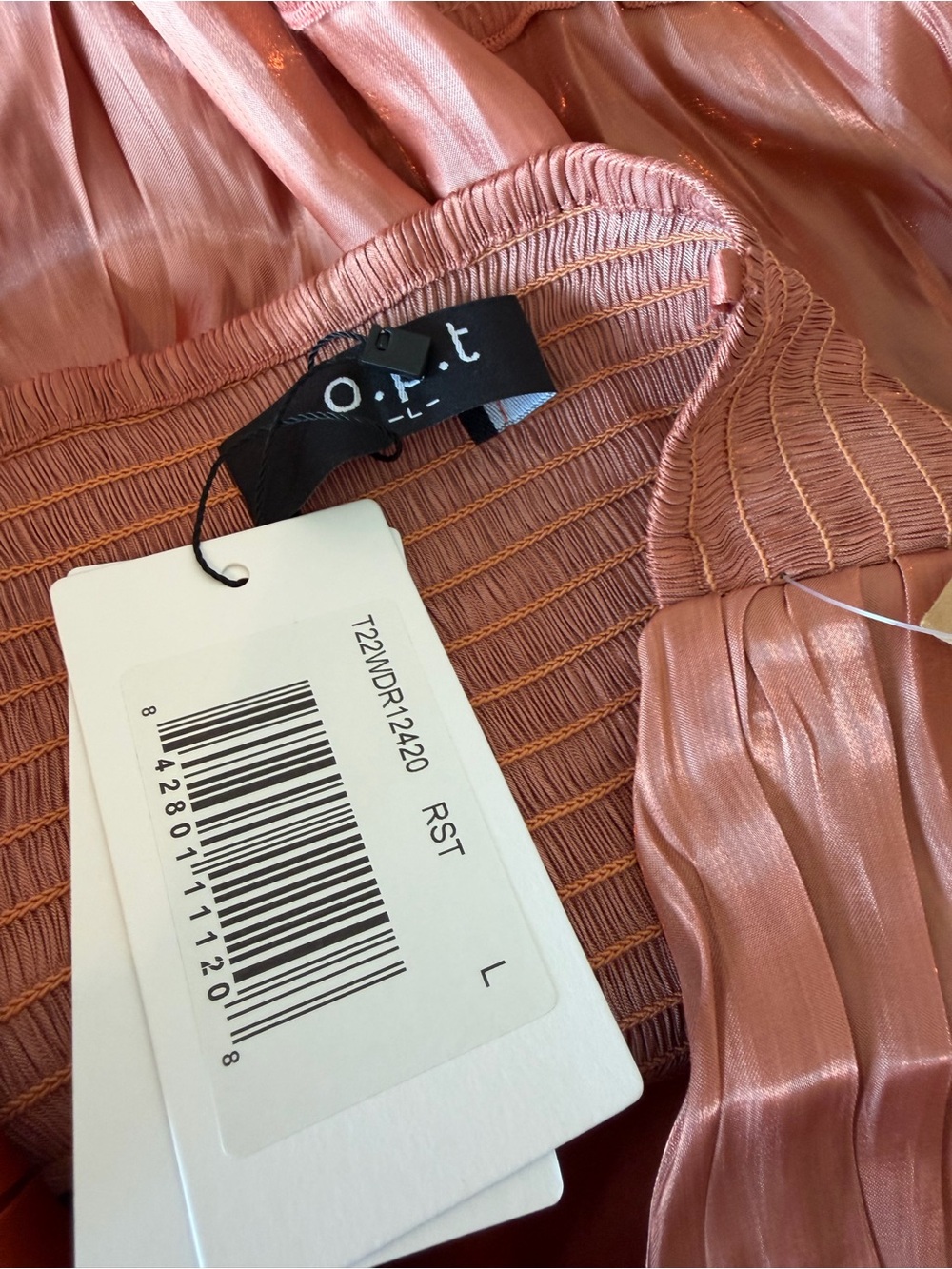 Few Moda o.p.t. East Dress Rust Halter-Tie Tiered Midi Dress - Picture 8 of 8